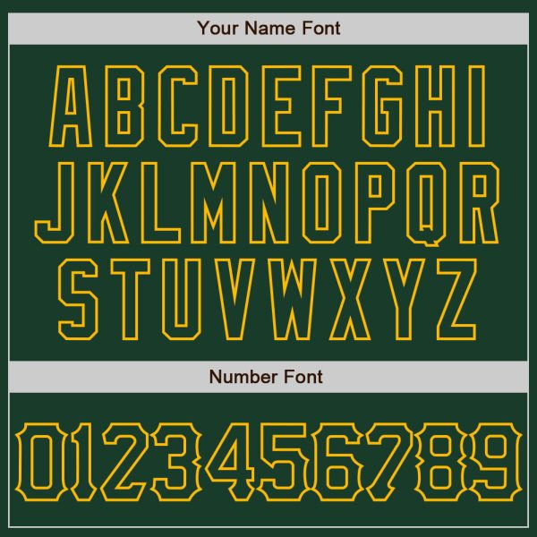 Custom Green Gold 3D Pattern Design Abstract Splatter Grunge Art Authentic Baseball Jersey - Image 5
