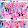 Custom Pink White 3D Pattern Design Abstract Painting Authentic Baseball Jersey - Image 5
