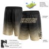 Custom Black Cream Pinstripe Fade Fashion Authentic Basketball Shorts - Image 2