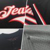 Custom Gray Black-White Mesh Authentic Throwback Baseball Jersey - Image 2