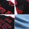 Custom Light Blue Purple-White Bomber Full-Snap Varsity Letterman Jacket - Image 2