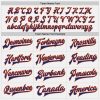 Custom White Royal Pinstripe Royal-Orange Bomber Full-Snap Varsity Letterman Jacket - Image 4
