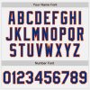 Custom White Royal Pinstripe Royal-Orange Bomber Full-Snap Varsity Letterman Jacket - Image 5
