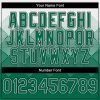 Custom White Kelly Green-Black Gradient Square Shape 3D Pattern Design Bomber Full-Snap Varsity Letterman Hoodie Jacket - Image 5