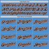 Custom Powder Blue Black Pinstripe Black-Orange Authentic Baseball Jersey - Image 5