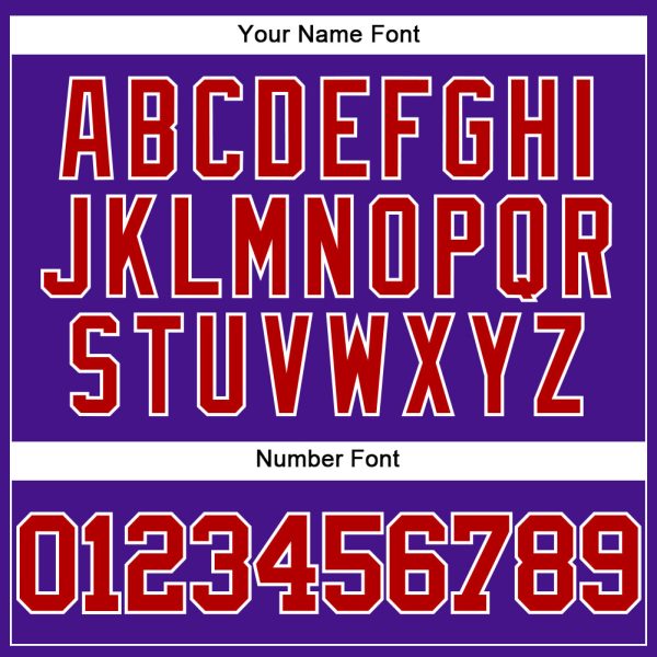 Custom Purple Red-White Mesh Authentic Throwback Baseball Jersey - Image 5