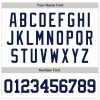 Custom White Navy Authentic Raglan Sleeves Baseball Jersey - Image 5