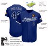 Custom Royal Navy-White Authentic Baseball Jersey - Image 3