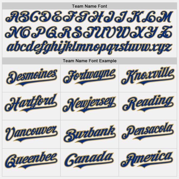 Custom White Royal Pinstripe Old Gold Two-Button Unisex Softball Jersey - Image 4