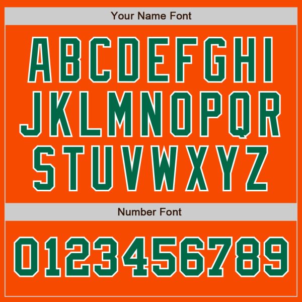 Custom Orange Kelly Green-White Authentic Two Tone Baseball Jersey - Image 5